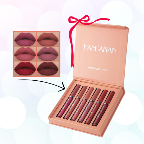 Caja 6 Labiales Líquidos Fijos Mate A